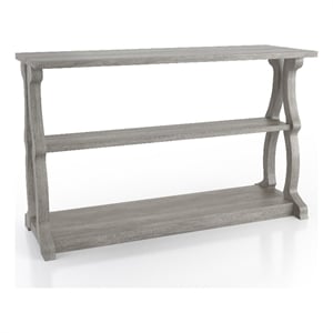 Furniture of America Birch Wood 2-Shelf Console Table in Vintage Gray Oak