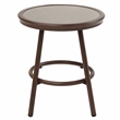 FOA Haft Aluminum Indoor and Outdoor 3-Piece Table and Chair Set in Dark Gray