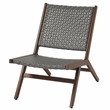 FOA Haft Aluminum Indoor and Outdoor 3-Piece Table and Chair Set in Dark Gray