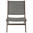 FOA Haft Aluminum Indoor and Outdoor 3-Piece Table and Chair Set in Dark Gray