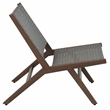 FOA Haft Aluminum Indoor and Outdoor 3-Piece Table and Chair Set in Dark Gray