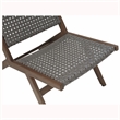 FOA Haft Aluminum Indoor and Outdoor 3-Piece Table and Chair Set in Dark Gray