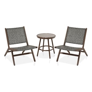 furniture of america haft 3-piece table and chair set
