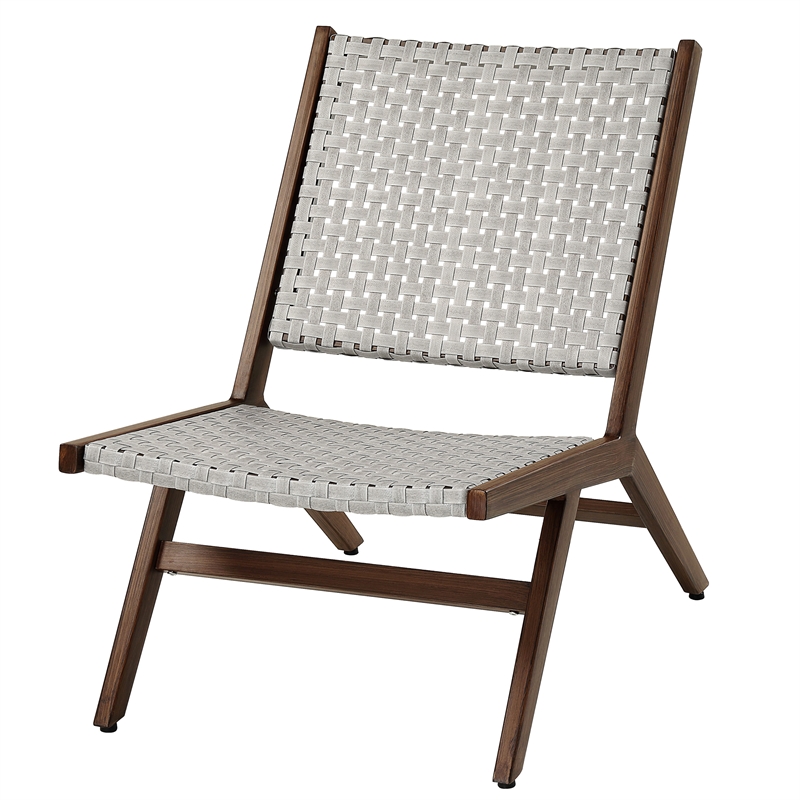 FOA Haft Aluminum Indoor and Outdoor 3-Piece Table and Chair Set in Gray