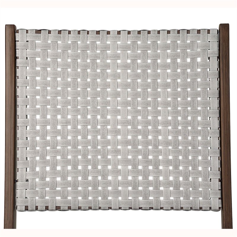 FOA Haft Aluminum Indoor and Outdoor 3-Piece Table and Chair Set in Gray