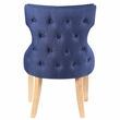 Furniture of America Glanz Fabric Wing-Back Side Chair in Blue (Set of 2)