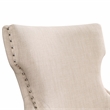 Furniture of America Glanz Fabric Wing-Back Side Chair in Ivory (Set of 2)