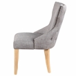 Furniture of America Glanz Fabric Wing-Back Side Chair in Gray (Set of 2)