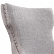 Furniture of America Glanz Fabric Wing-Back Side Chair in Gray (Set of 2)