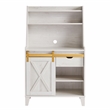 Furniture of America Birch Wood Baker Rack with Sliding Door in White Oak