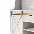 Furniture of America Birch Wood Baker Rack with Sliding Door in White Oak