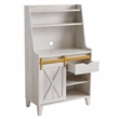 Furniture of America Birch Wood Baker Rack with Sliding Door in White Oak