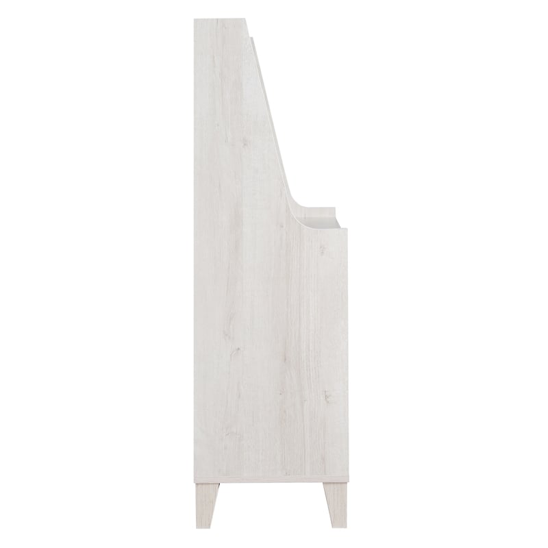 Furniture of America Birch Wood Baker Rack with Sliding Door in White Oak