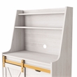 Furniture of America Birch Wood Baker Rack with Sliding Door in White Oak