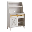 Furniture of America Birch Wood Baker Rack with Sliding Door in White Oak
