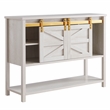 Furniture of America Birch Wood Buffet with Sliding Door in White Oak