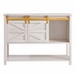 Furniture of America Birch Wood Buffet with Sliding Door in White Oak
