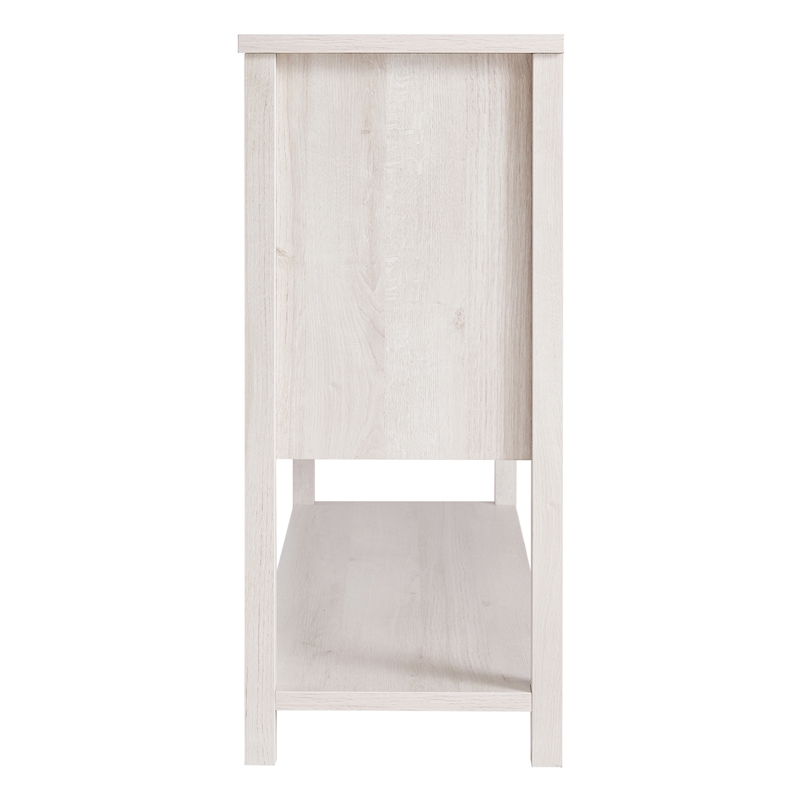 Furniture of America Birch Wood Buffet with Sliding Door in White Oak