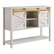 Furniture of America Birch Wood Buffet with Sliding Door in White Oak