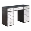 Furniture of America Glanz Wood 3-Piece Vanity Set with USB and LED in Gray