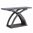 Furniture of America Nipran Wood Sofa Table with Curved Legs in Distressed Gray