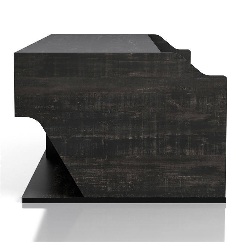 Furniture of America Birch Wood Lift-Top Coffee Table in Black