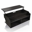 Furniture of America Birch Wood Lift-Top Coffee Table in Black