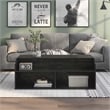 Furniture of America Birch Wood Lift-Top Coffee Table in Black
