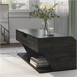 Furniture of America Birch Wood Lift-Top Coffee Table in Black