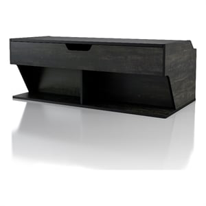 Furniture of America Birch Wood Lift-Top Coffee Table in Black