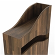 Furniture of America Jax Wood 2-Shelf Mini Bar in Light Hickory Brown