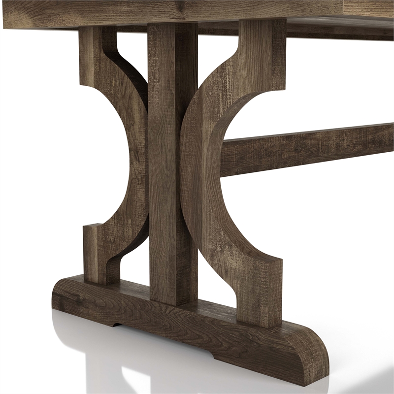 Furniture of America Birch Farmhouse Wood Coffee Table in Reclaimed Oak