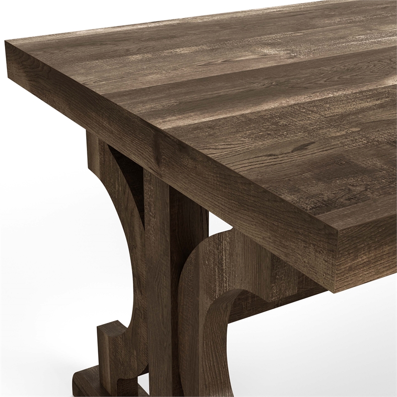 Furniture of America Birch Farmhouse Wood Coffee Table in Reclaimed Oak