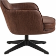 Furniture of America Alto Brown Faux Leather Accent Chair with Padded Headrest