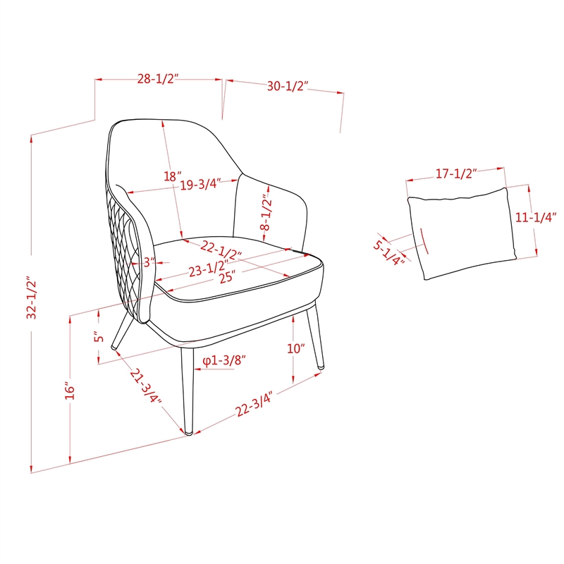 Furniture of America Alto Fabric and Faux Leather Accent Chair in Gray
