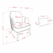 Furniture of America Alto Fabric and Faux Leather Accent Chair in Gray