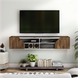 Furniture of America Hart Wood 4-Shelf Floating TV Console in White