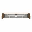 Furniture of America Hart Wood 4-Shelf Floating TV Console in White
