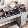 Furniture of America Elm Wood Multi-Storage Vanity Table in Coastal White