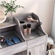 Furniture of America Elm Wood Multi-Storage Vanity Table in Coastal White