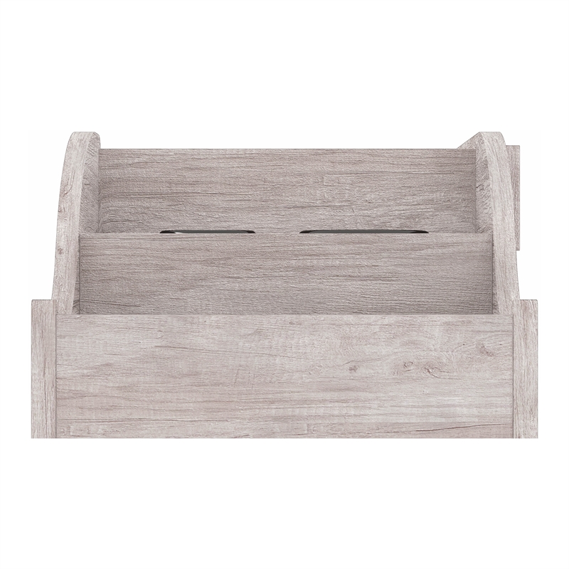 Furniture of America Elm Wood Wall Mounted Makeup Vanity in Coastal White