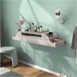 Furniture of America Elm Wood Wall Mounted Makeup Vanity in Coastal White