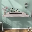 Furniture of America Elm Wood Wall Mounted Makeup Vanity in Coastal White