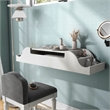 Furniture of America Elm Wood Wall Mounted Makeup Vanity in White