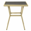 Furniture of America Hjem Aluminum Square Patio Dining Table in Brown