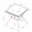 Furniture of America Hjem Aluminum Square Patio Dining Table in Brown