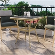 Furniture of America Hjem Aluminum Square Patio Dining Table in Dark Gray