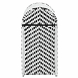 Furniture of America Azur Aluminum and FE Wicker Trash Can in Black