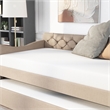 Furniture of America Knolt Fabric Twin Daybed With Trundle in Ivory