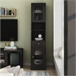Furniture of America Elm Multi-Storage Wood Tower Cabinet in Espresso